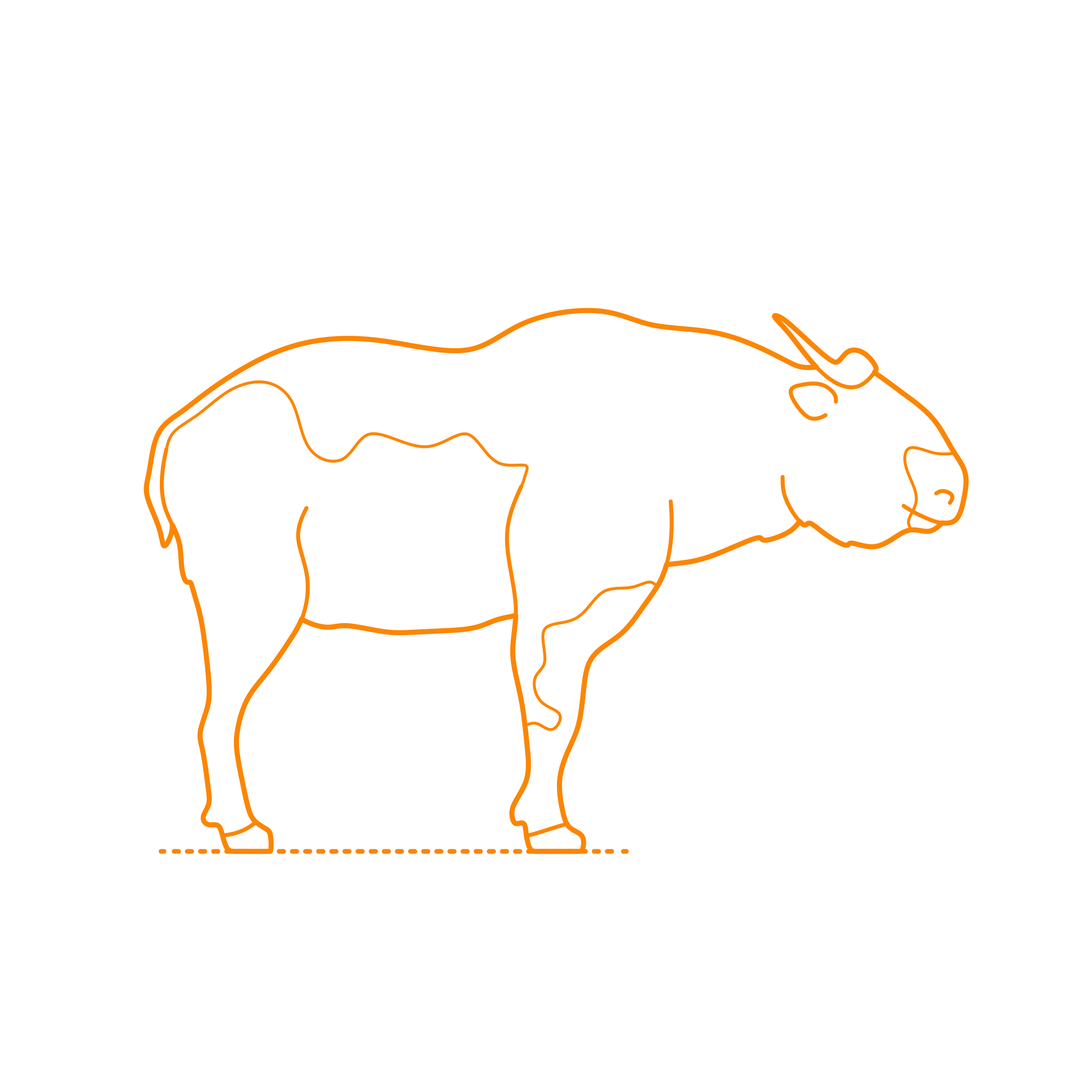 Animals Caprids Takin Editable Svg Line Art Free Vectors
